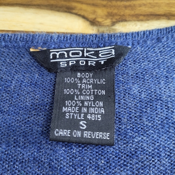 Moka Sport Women's Size Small Multi Media Patchwork Long Sleeve Sweater Dress - Picture 11 of 14